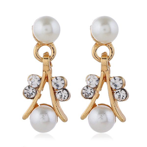 Jewelry set  pearl gold-plated silver necklace
