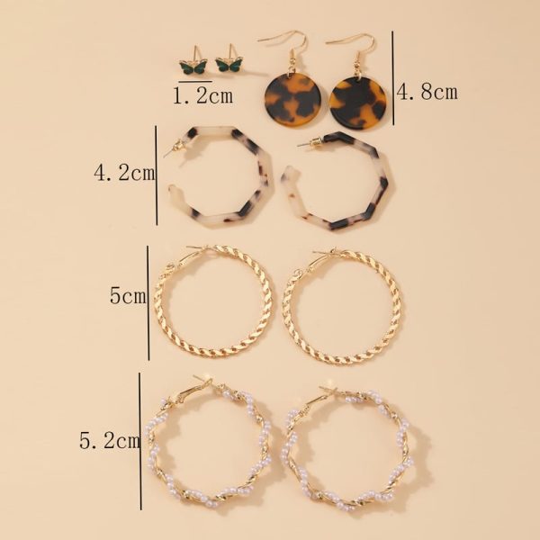 Personalized Earring Set 5 Pairs Of Creative
