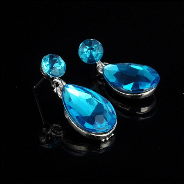 Foreign trade explosion bride alloy diamond necklace earrings set wedding jewelry and jewelry accessories