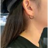 Sterling Silver Circle Earrings Niche Simple Bracelet