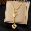 Flower Sun Moon Drop-shaped Diamond Love Necklace