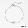 New Stainless Steel Flower Bracelet Necklace And Earring Suit Simple Fashion