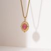 43f8a111-490f-4f97-8f6d-e979523a365c_trans.jpeg Rhodochrosite 18K Gold Titanium Steel Necklace Women's Fashion All-match High Sense