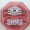 Egg-shaped Full Circle Micro Inlaid Zircon Ring Set