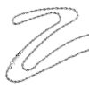 Sterling Silver Necklace Men's Hemp Rope Chain Long Sweater Chain Single Chain