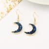 Natural stone moon necklace sweater