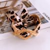 French Silk Scarf Pattern Wound Open Bracelet