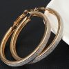 European and American jewelry matte circle earrings rock nightclub exaggerated matte circle hoop earrings