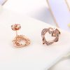 Fashion Heart-shaped Earrings Necklace Jewelry Set