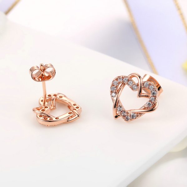 Fashion Heart-shaped Earrings Necklace Jewelry Set