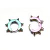 Stainless Steel Rivet Stud Earrings Circle Ear Clip