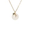 Natural Chalcedony Peace Buckle Necklace Female Chinese Style