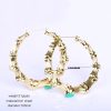 Exaggerated Iron Large Circle 100mm Bamboo Earrings