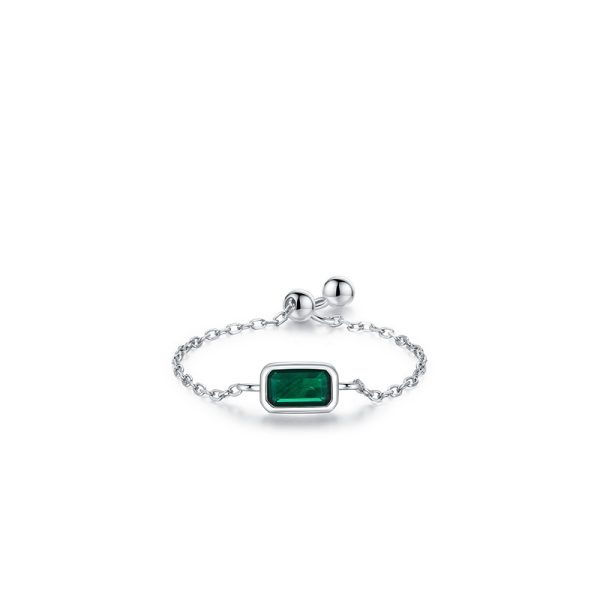 S925 Sterling Silver Inlaid Zircon Ring Simple Exquisite Small
