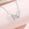 Butterfly Fritillary Necklace Women's Sterling Silver Light Luxury Minority