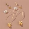 Set Combination Earrings Simple Temperament All-match Pearl Earrings