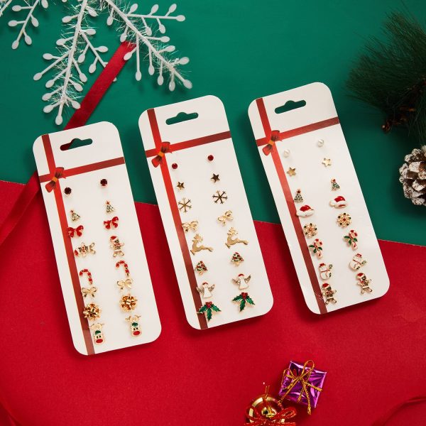 Fashion 8 Pairs Pearl Combination Card Stud Earring Set