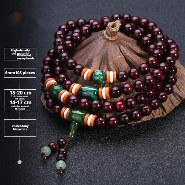 Pterocarpus Santalinus Bracelet Men's 108 Beads