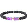 Purple Arrow Men and Women Natural Stone Bracelet Volcanic Stone Magnet Bracelet