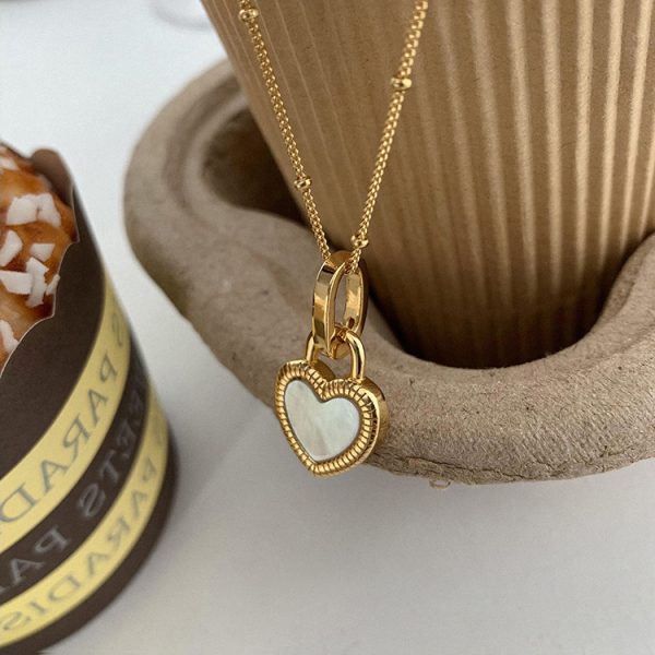 High-grade Double-sided Shell Love Pendant Necklace For Women