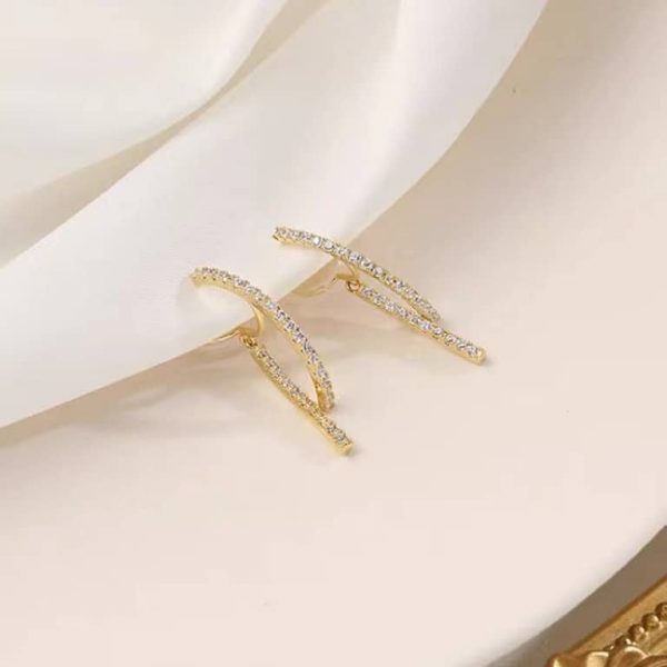 Delicate Micro-set Zircon Mosquito Coil Painless Earrings