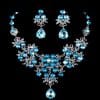 Butterfly Big Water Drop Necklace Earring Set Wedding