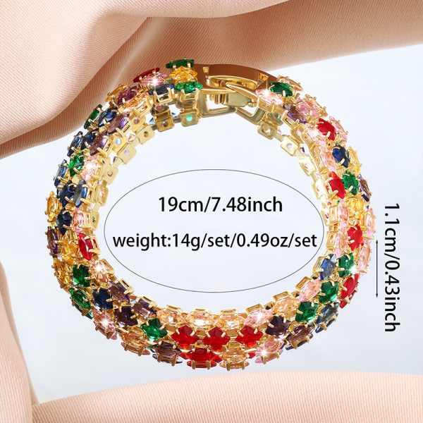 Double-row Color Light Luxury Adjustable Bracelet