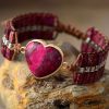 Women's Jewelry Bracelet Heart Shaped Imperial Stone