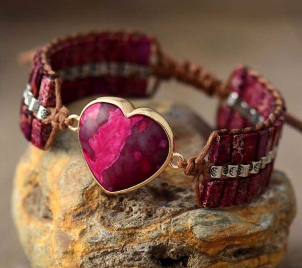 Women's Jewelry Bracelet Heart Shaped Imperial Stone