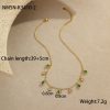 Multicolor Zircon Tassel Pendant Necklace