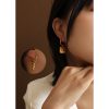 Body Art Side Face Heavy Circle Earrings