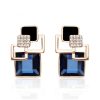 Classic crystal geometric square jewelry set