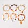 Thanksgiving Maple Leaf Acrylic  Creative Handmade Polymer Clay Beaded Bracelet Suit