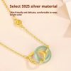 Women's Sterling Silver Bamboo Joint Peace Buckle Necklace