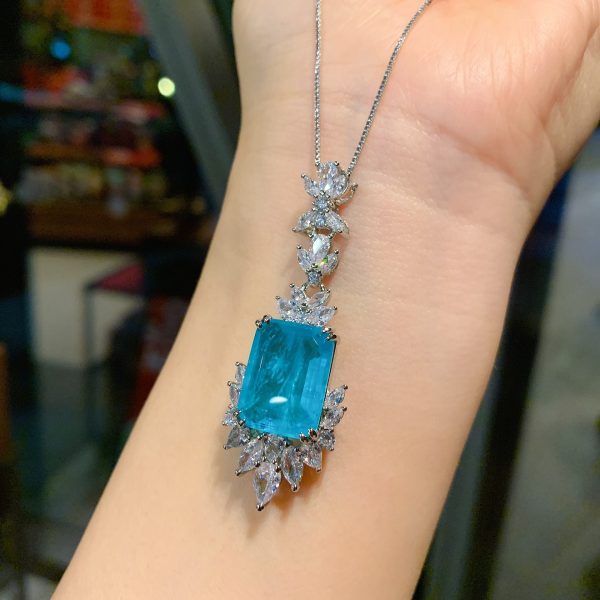 Creative Models Full Of Diamonds Ring Necklace Earrings Jewelry Set
