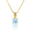925 Sterling Silver December Birthday Stone Necklace Niche Senior Female