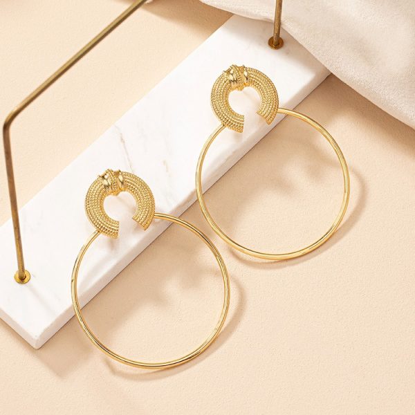 Ornament Big Circle Earrings