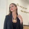 Fashionable All-match Simple Women's Metal Square Pendant