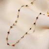 Women's Titanium Steel Retro Simple Natural Stone Necklace