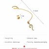 Cold Wind No Hole Earring Set Retro Zircon Snake-shaped Chain Ear Clip