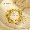Titanium Steel Bracelet 18K Gold Plating Stainless Steel Inlaid Zircon