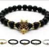Man's Volcanic Stone Bracelet Longteng Ornaments Bracelet Natural Stone Elastic Bracelet