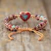 Knitting pine stone love bracelet