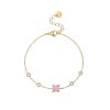 French Elegant Square Zircon Minimalist Titanium Steel Bracelet Does Not Fade