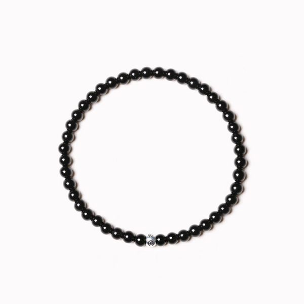 Fine Obsidian Agate Blue San Bracelet