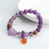 Natural Nine Purple Multi-treasure Crystal Bracelet Dragon Year