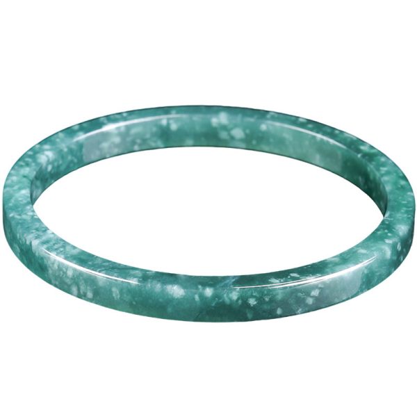 Personalized Natural A Cargo Jade Blue Water Square Bracelet
