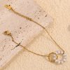 Stainless Steel 18K Gold Plating Double Ring Bracelet