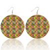 Bohemian Set Fashion Color Printing Earrings Exaggerated European And American Trend Simple Style Earrings
