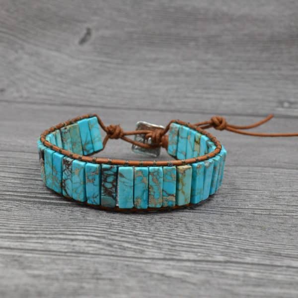 Natural stone beaded bracelet
